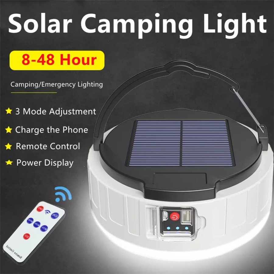 Novo solar led luz de acampame - Outdoor Power New Market avaliação e preço