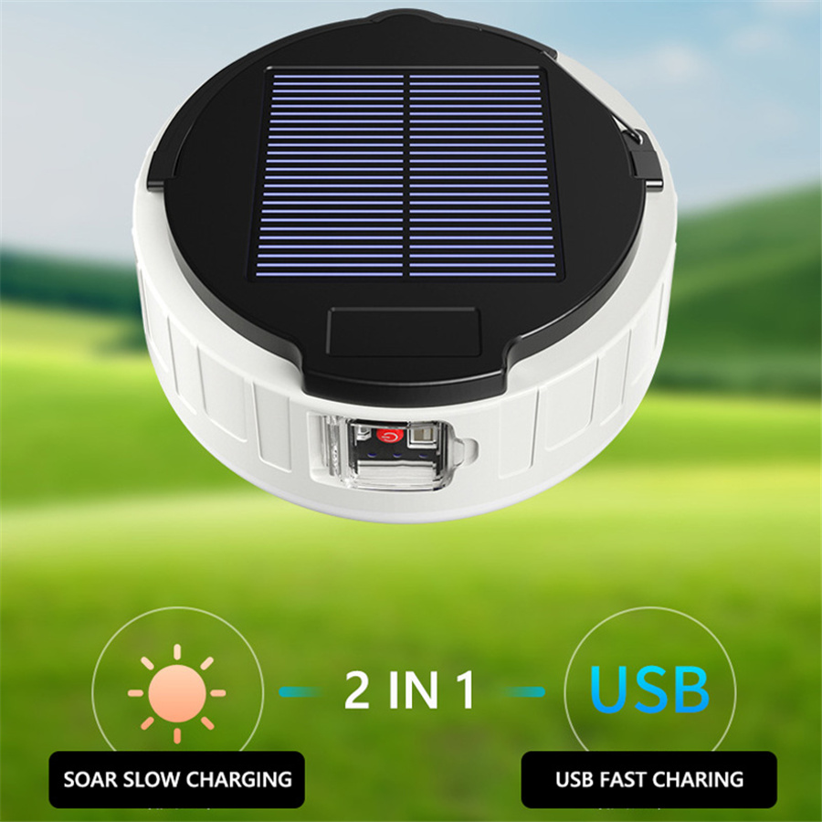 Novo solar led luz de acampame - Outdoor Power New Market avaliação e preço