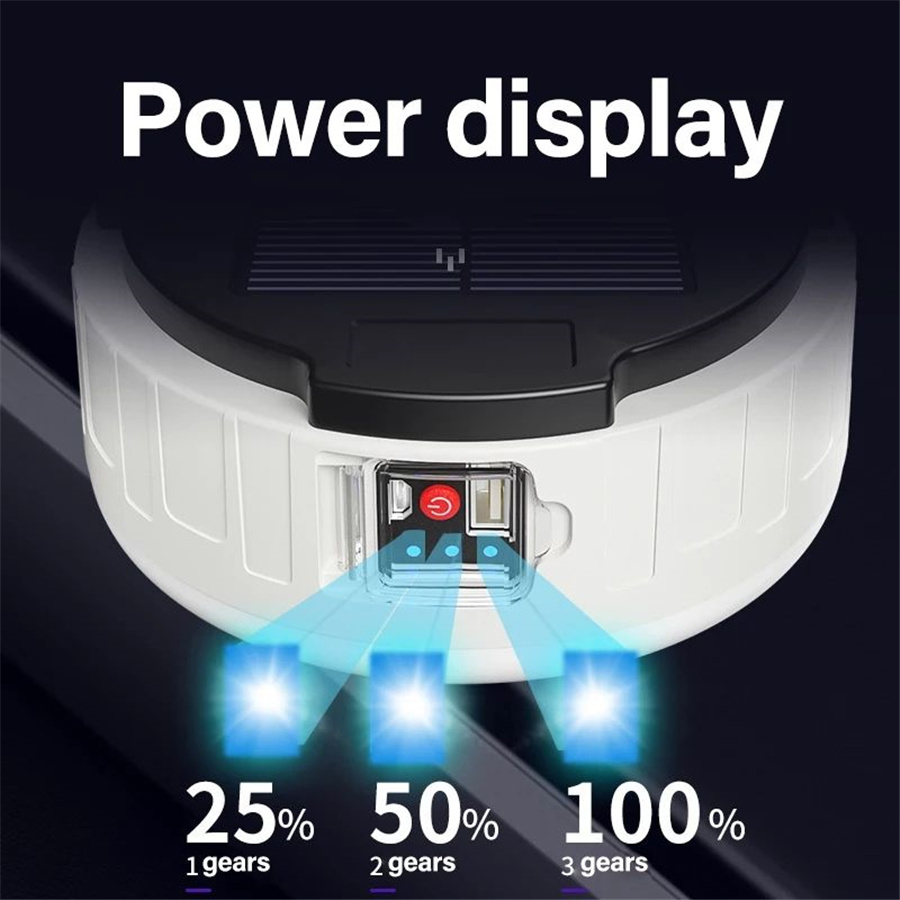 Novo solar led luz de acampame - Outdoor Power New Market avaliação e preço